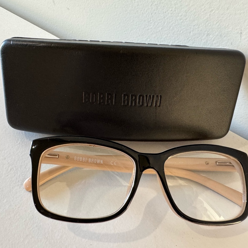 Bobbi Brown Tan /black Eyeglasses with Black Case